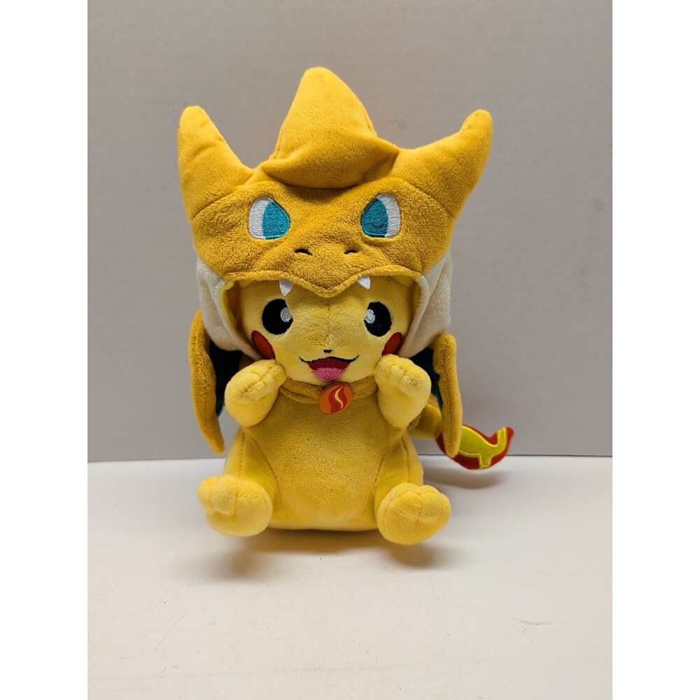 Pokemon Center Original Mega Tokyo Charizard Poncho Pikachu Plush Doll 2014